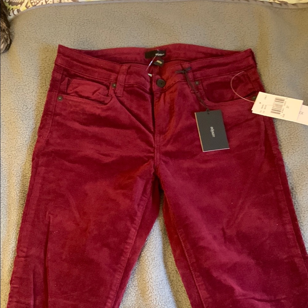 Eddie Bauer Deep Red Corduroy Pants
